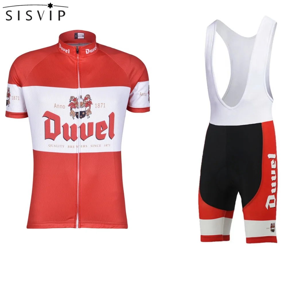 DUVEL пивной мужской набор для велоспорта красная одежда для велоспорта Pro Team 9D гелевая дышащая подкладка MTB дорожный горный велосипед одежда для гонок