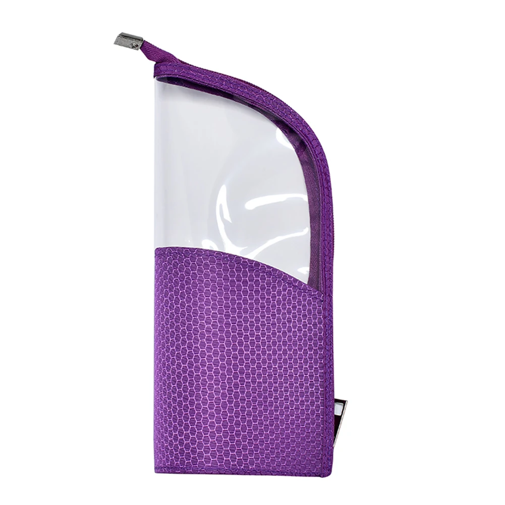 Чехол для карандашей, полупрозрачная сумка для макияжа, модная сумка для путешествий с застежкой-молнией, многофункциональная косметичка - Цвет: Purple