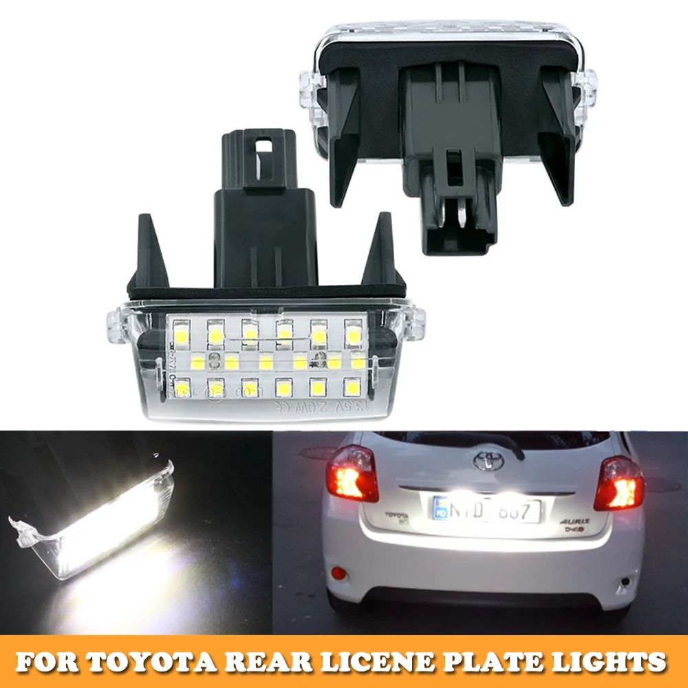 Светодиодные задние фонари номерного знака для Toyota Auris Avensis Camry Corolla Highlander Noah Prius Vios