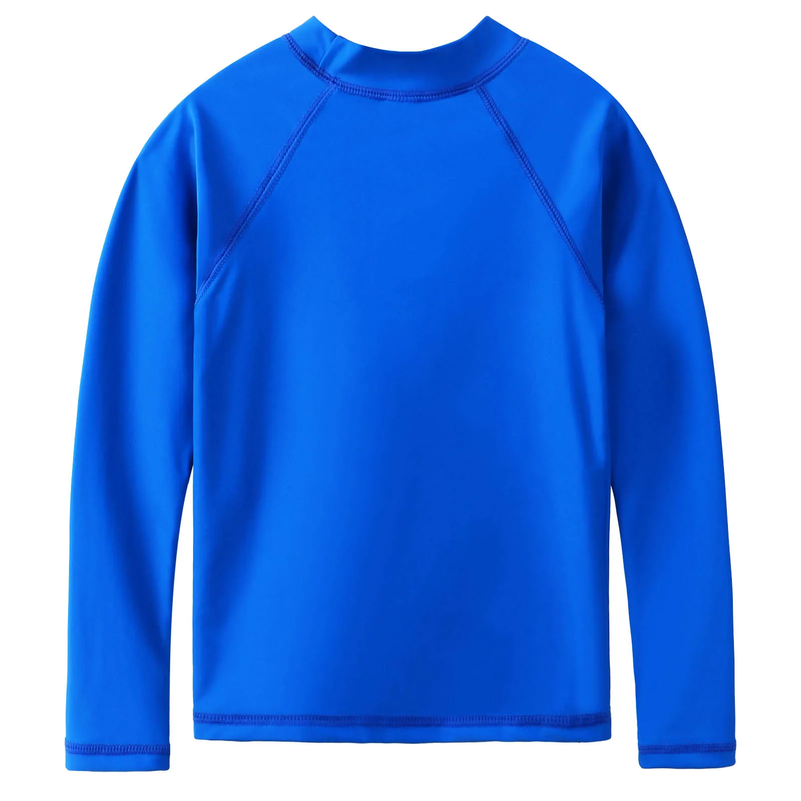 Rash Guard Long Sleeve Kids Swimwear UPF 50+ Pure Color Sun Protective Beachwear Summer Surfing Suit