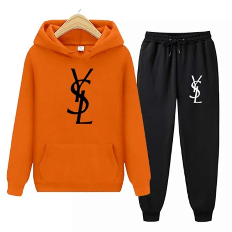 Женский спортивный костюм комплект из 2 предметов пуловер с капюшоном и штаны женский осенне зимние