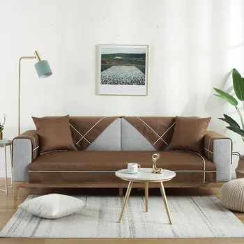 

Solid Color Non-slip Sofa Cover Set Universal Corner Sofa Cushion Room Seater Covers Towel Cover Sofa For Living 1/2/3/4 Couch