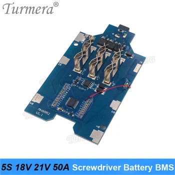 

Turmera 5S 18V 21V 50A BMS Lithium Battery Board with Balance for 21V 18V Screwdriver Shurik and Vacuum Cleaner Battery Pack Use