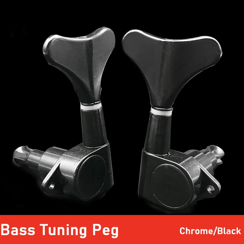 Guitars Parts New Black Guitar Sealed Tuners Tuning Pegs Machine 2R2L for 4 String Bass Drop Shipping 