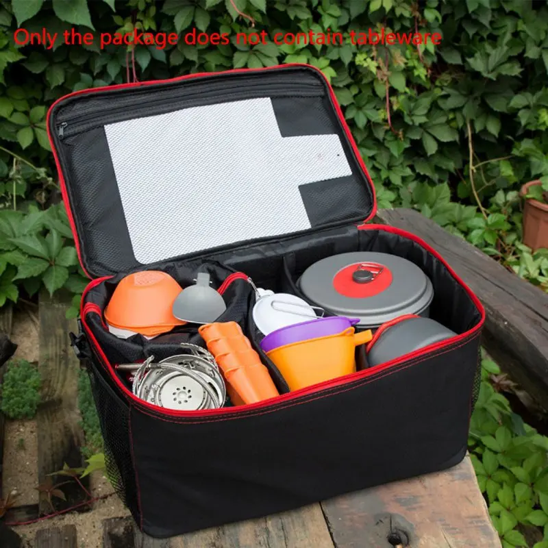 Foldable Picnic Bag Outdoor Camping Stove Tableware Burners Kitchen Cutlery Cookware Bag BBQ Food Fruit Picnic Bag Backpack