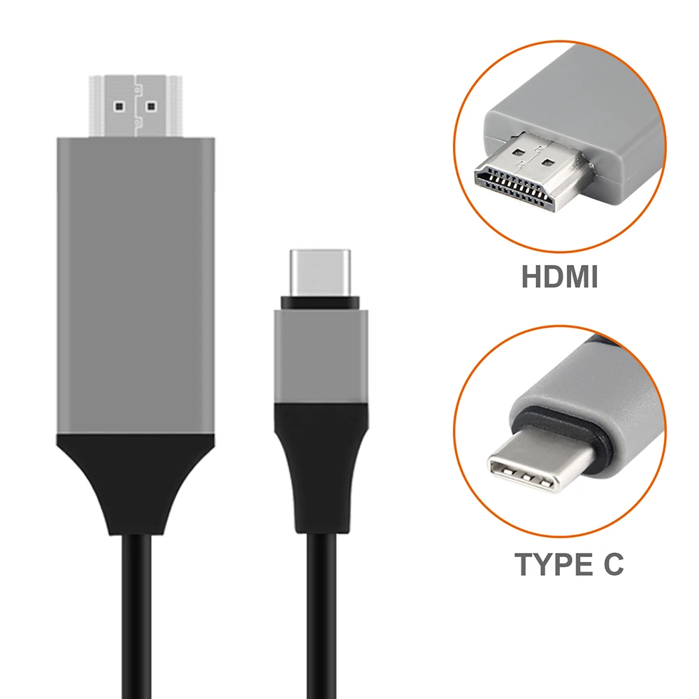 USB C к HDMI 2,0 USB 3,1 type C Мужской к HDMI Мужской 4K кабель для высокоскоростной передачи данных адаптер для MacBook Pro для Samsung Galaxy S8
