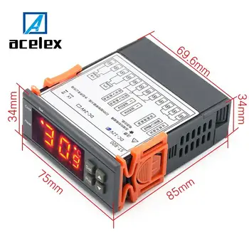 

STC-800 Aquarium Incubator Seafood Machine Electronic Digital Microcomputer Temperature Controller Switch Cooling and Heating