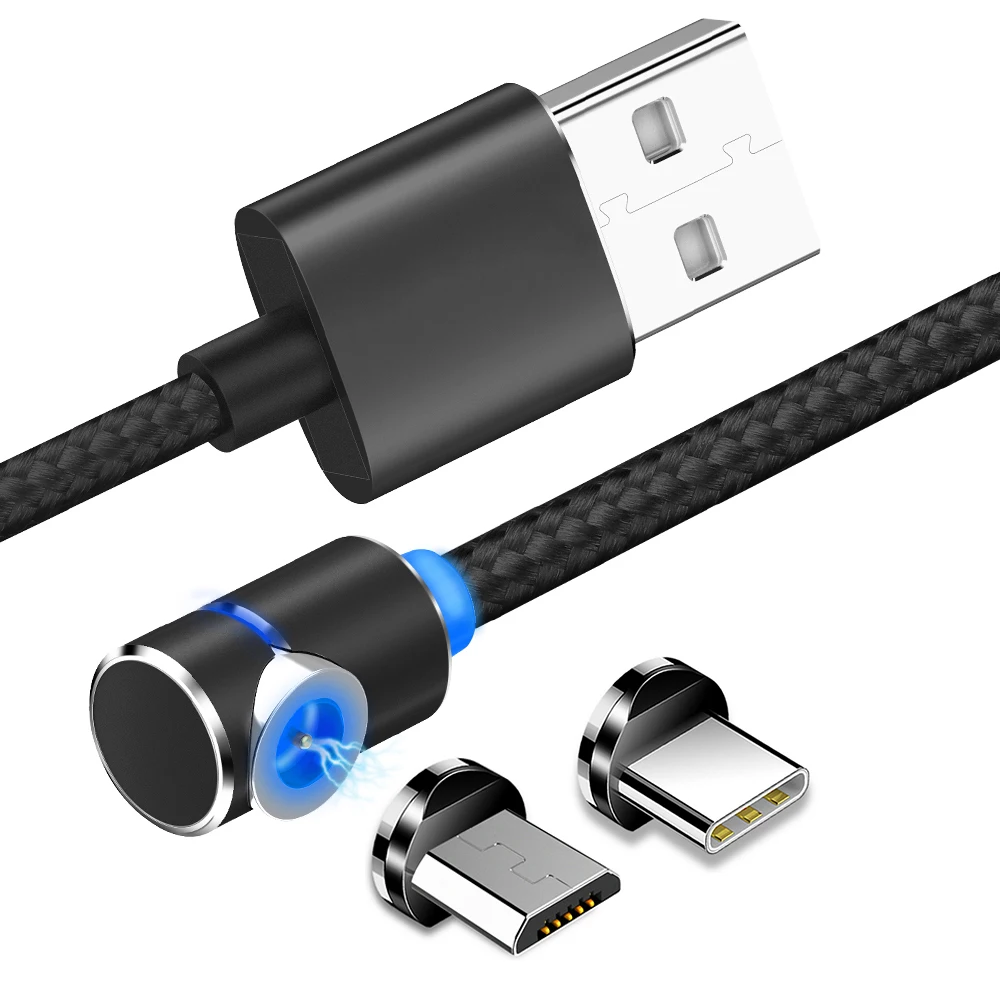 1 м Магнитный кабель Micro usb type C для быстрой зарядки зарядный провод USB huawei mate 30 Pro