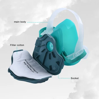 

Half Face Gas Mask Organic Gas Respirator Protection Dust Mask Anti Fog Industrial Dust Spray Paint- Test Protect