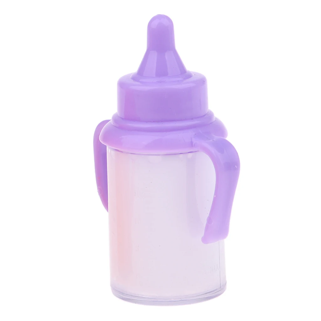 Reborn Infant Bottles Baby Doll Supply Milk Bottles With Two Handles