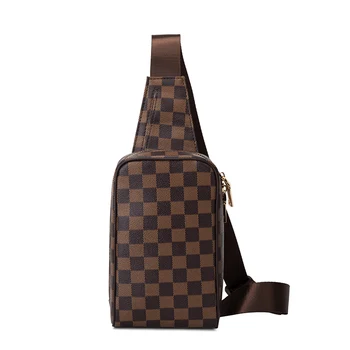 

Classic Plaid Design Luxury Women's Bag European and American Fashion Wild Chest Bag High Quality PU Messenger Bag