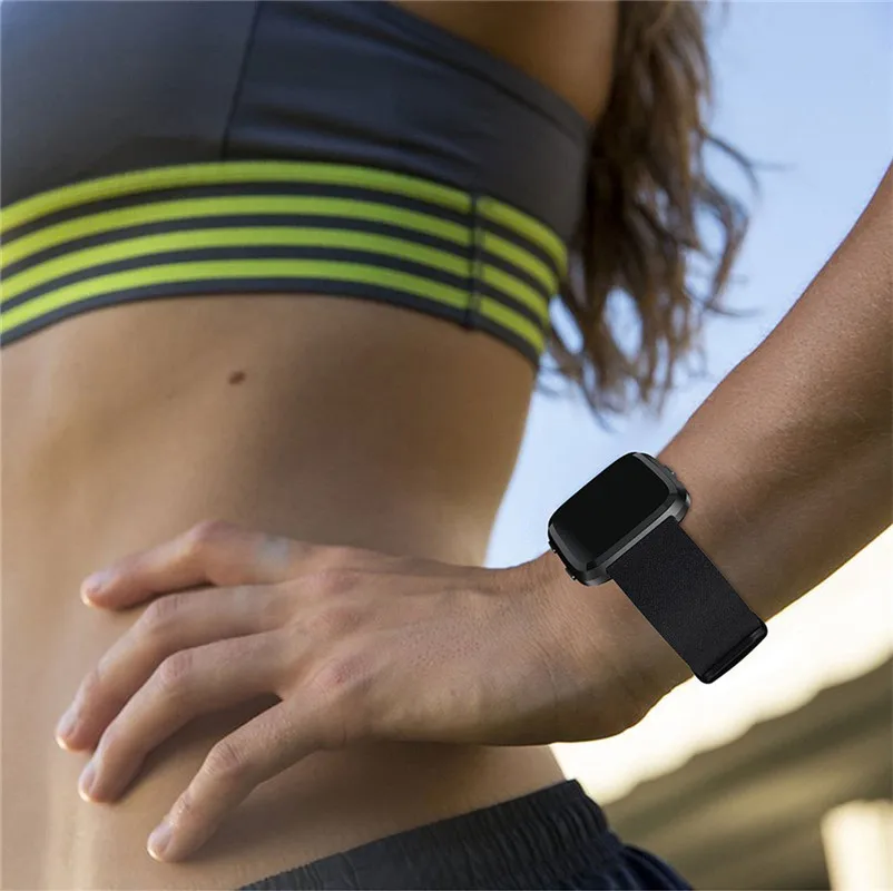 Высокое качество класса люкс из нетканого полотна регулируемый ремешок для Fitbit Versa Lite браслет ремешок браслет Ремешки для часов