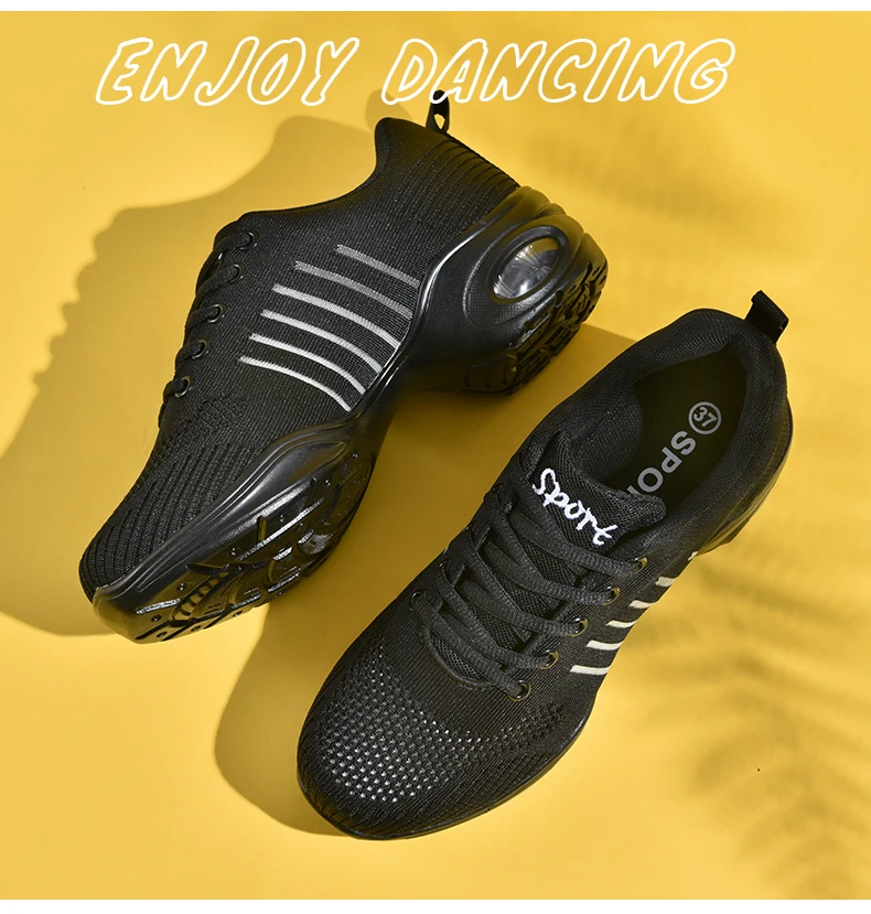 Новинка 2019 года; мягкие туфли для танцев для женщин; дышащая подошва; Танцевальные Кроссовки; женская Современная джазовая обувь; женская