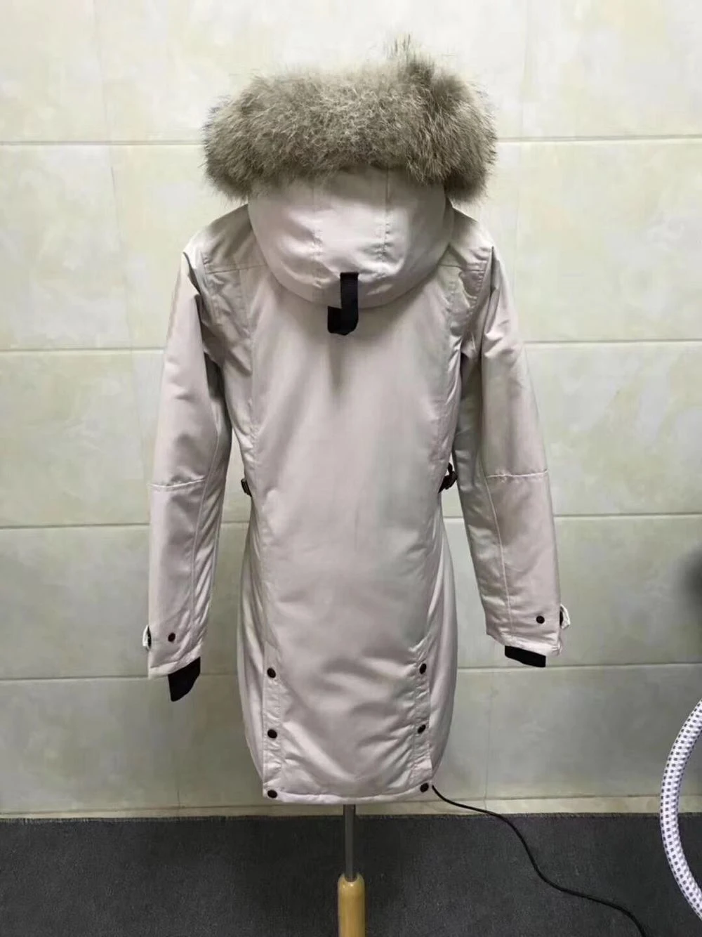 Зимняя куртка, женская белая куртка на утином пуху, теплая-40 degree, женское пуховое пальто, высокое качество, большой меховой воротник, с капюшоном, женские пуховые парки