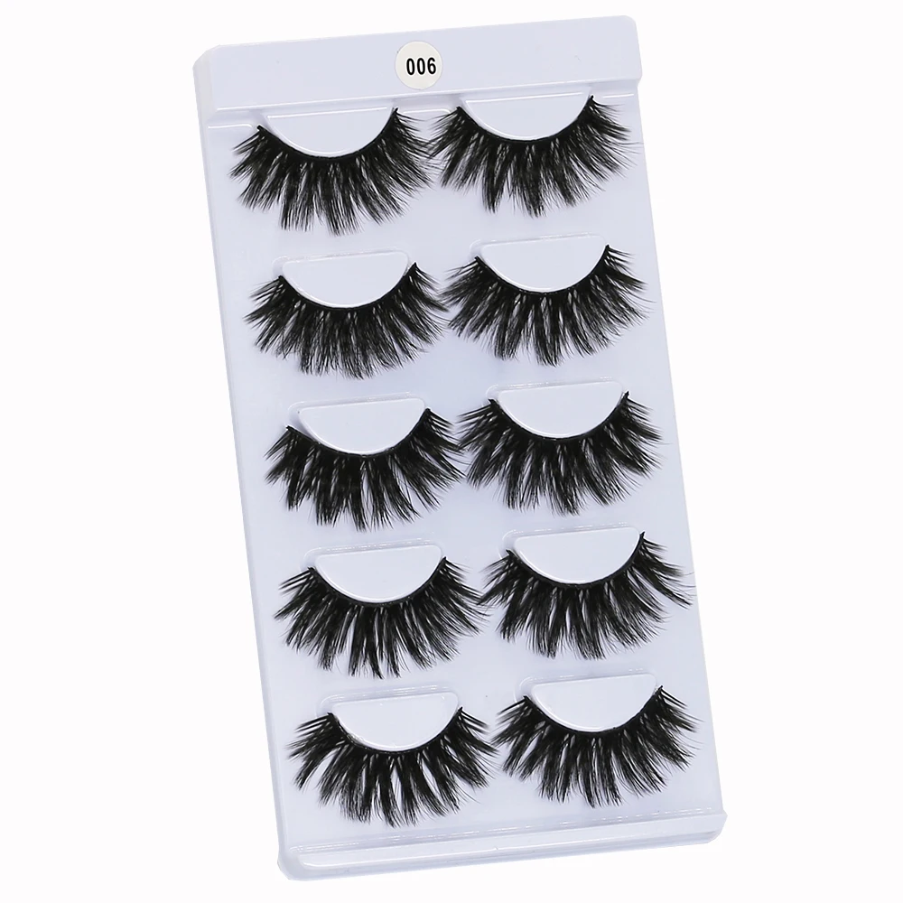 WOMELL Lashes 1 коробка ресницы натуральные длинные 3d ресницы ручной работы накладные ресницы Пластиковые Хлопковые Стебли макияж, накладные ресницы - Цвет: W006
