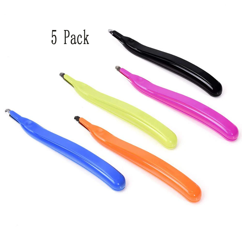 5Pcs Multi Colors Профессиональный Магнитный штапельный Съемник прорезиненный антистеплер инструмент для удаления штапеля для школы офиса и дома поставщиков - Цвет: 5Pcs Multi Colors