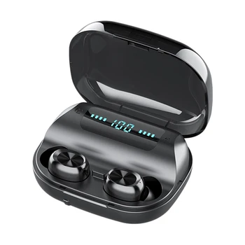 

TWS Bluetooth 5.0 Earphone IPX7 Waterproof Headset with LED Power Display Noise Reduction 9D Surround Dual Mic