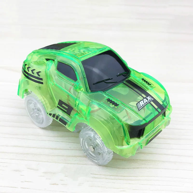 Лидер продаж электронная игрушка автомобиль игрушки, светодиодные лампы автомобилей для светящийся гоночный трек мигать малыш ж/д световой машина трек игрушки-машинки - Цвет: A
