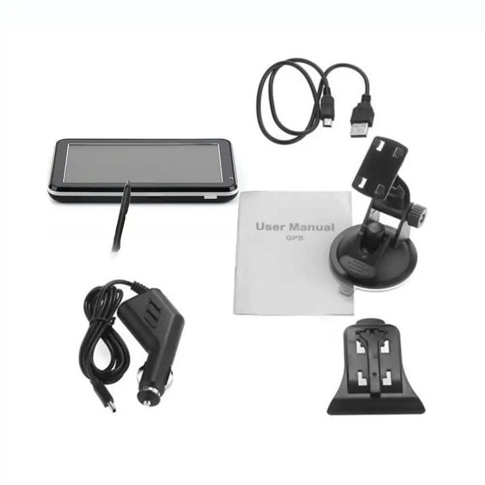  800MB RAM + 8GB ROM GPS Navigation 4.3-Inch Touch Screen Portable GPS 1800mAh Battery European Map 