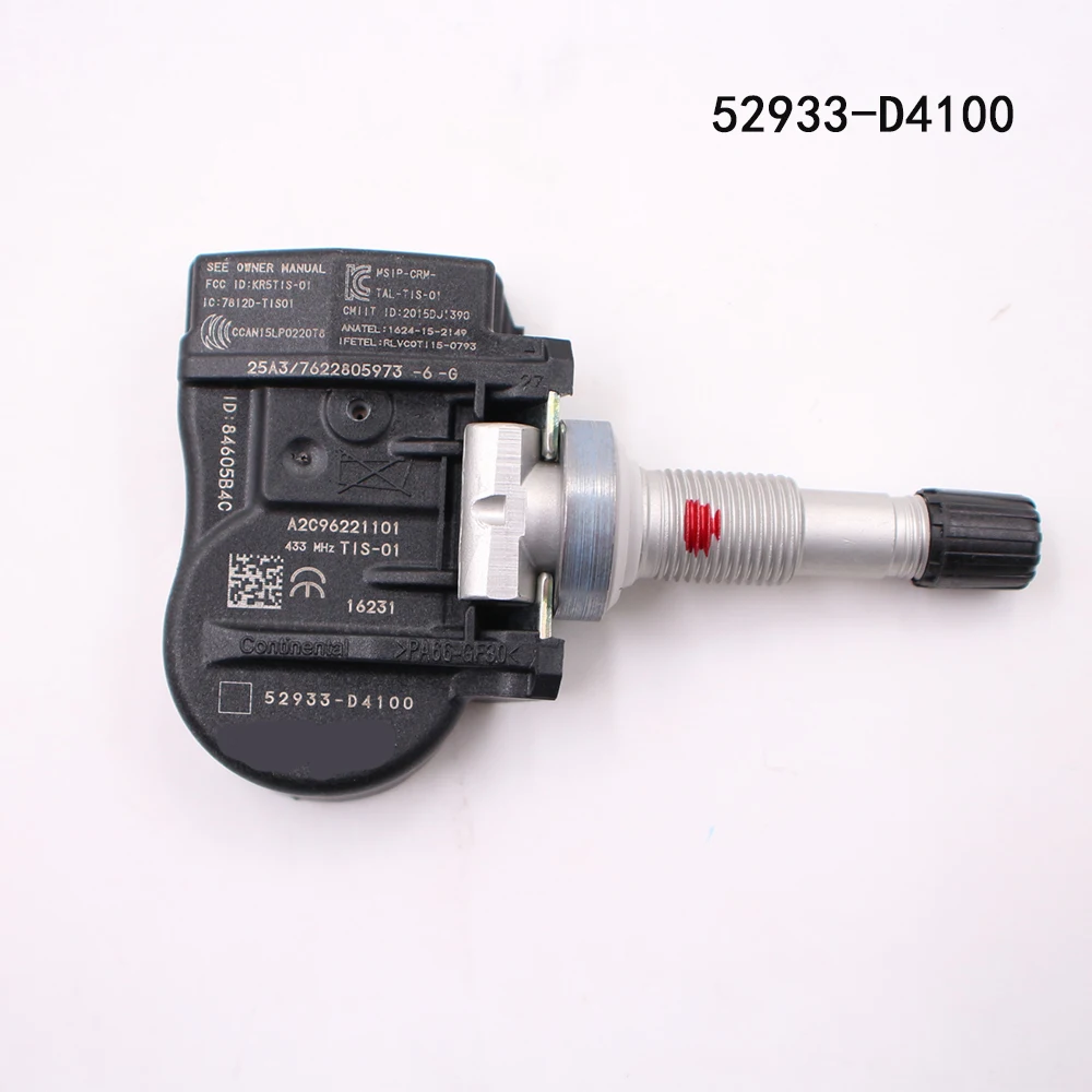 52933-D4100 датчик давления в шинах TPMS для Optima Sportage Sorento Genesis Ioniq Niro VELOSTER G90 52933D4100
