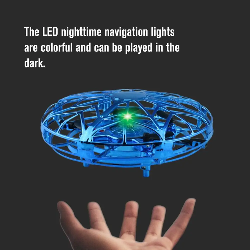Мини датчик антиколлизии индукционный ручной контроль светодиодный режим удержания высоты UFO Дрон машина на радиоуправлении детские игрушки