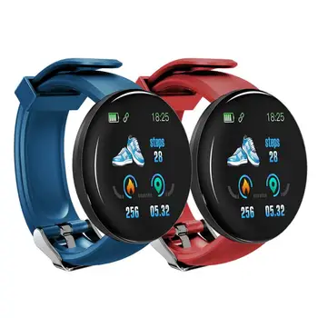 

2020 New D18 Smart Watch Sport Heart Rate Sleep Monitor IP65 Waterproof IOS Android Smart Bracelet Men Women Watch USB Charging