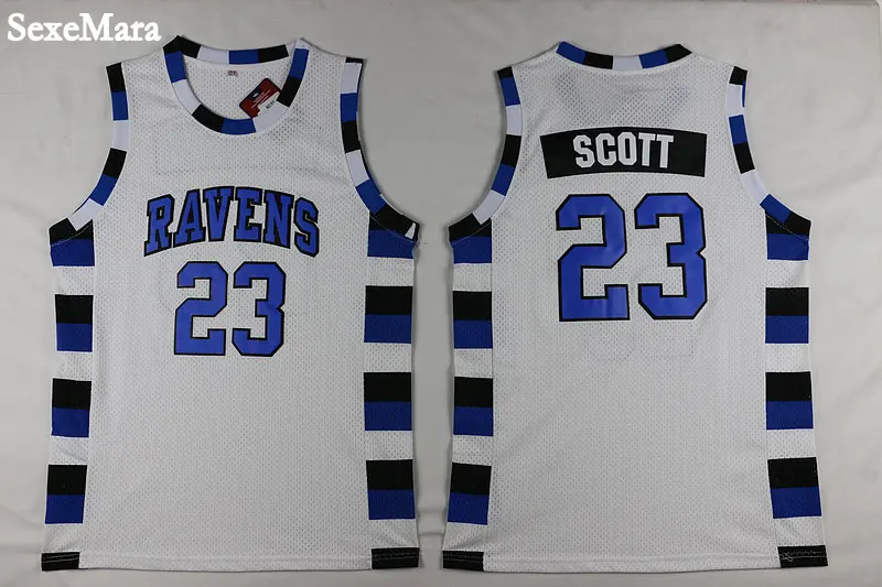 One Tree Хилл Вороны#23 Натан Скотт#3 Лукас Скотт Баскетбол белые синие черные мужские рубашки с вышивкой S-XXL Джерси