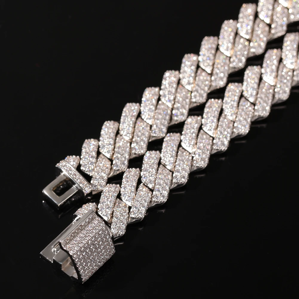 TBTK 13 мм Micro Pave зубец кубинская цепочка ожерелья модные хип хоп полный льдом из кубического циркония ювелирные изделия для мужчин и женщин
