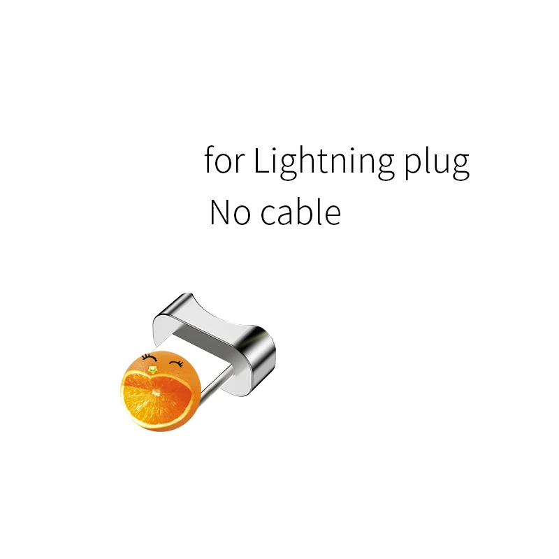 for ip plug OUSU вращающийся 3A Быстрая зарядка 3,0 Micro usb type C Магнитный кабель системы освещения кабель USB C для iphone кабель зарядное устройство - Цвет: for ip plug