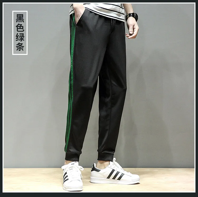 Spring New Style Korean-style Men's Fashion Stripes Casual Three Bars Athletic Pants Men Casual Trousers Skinny Pants Fashion