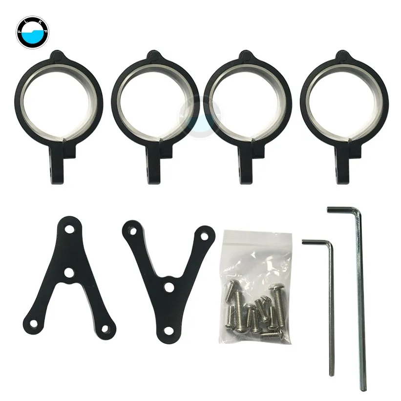 Holder Adjustable " H4 аксессуары для мотоциклов фара+ 7 дюймов led ведро фары отделка кольцо для мотоцикла Чоппер Кафе Racer Bobber curiers - Цвет: Holder Adjustable