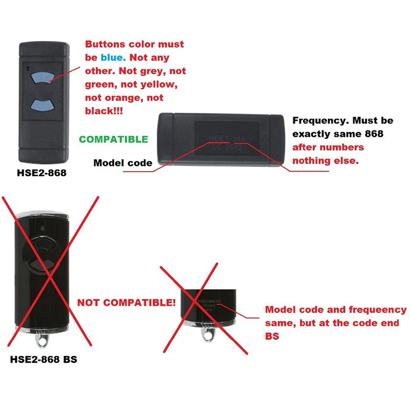 Clone Hormann HSM2 868 HSM4 868mhz remote control garage door opener for HORMANN motor code grabber remotes for gates