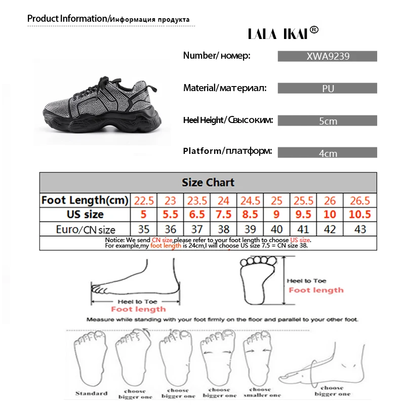 LALA IKAI/женские кроссовки; Черная дышащая сетчатая обувь; женские повседневные кроссовки с вулканизированной подошвой на шнуровке; теннисная обувь на мягкой платформе; A9239-4