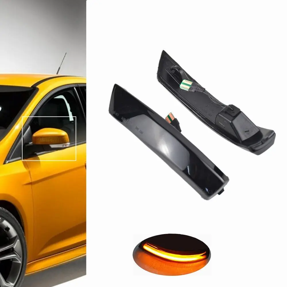 

2X LED Dynamic Turn Signal Light Side Wing Rearview Mirror Indicator Blinker Repeater for Ford Focus 2 3 MK2 MK3 Mondeo Mk4