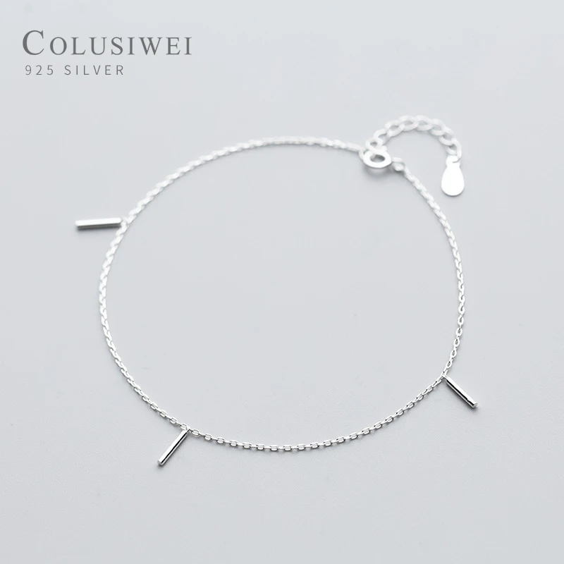 Colusiwei Minimalism Geometric Silver Anklets for Women Fashion Stick Chain Bracelets for Leg Foot Jewelry Femme Accessories Colusiwei Minimalism Geometric Silver Anklets for Women Fashion Stick Chain Bracelets for Leg Foot Jewelry Femme Accessories