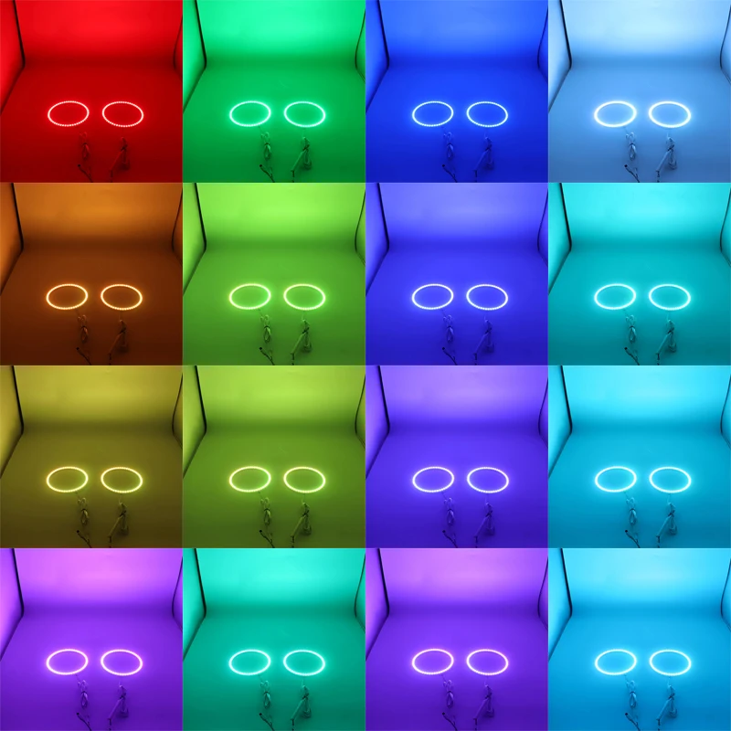 Для Subaru LEGACY 2009 2010 2011 2012 2013 многоцветный светодиодный Ангельские глазки комплект RGB гало кольца фары дневного света