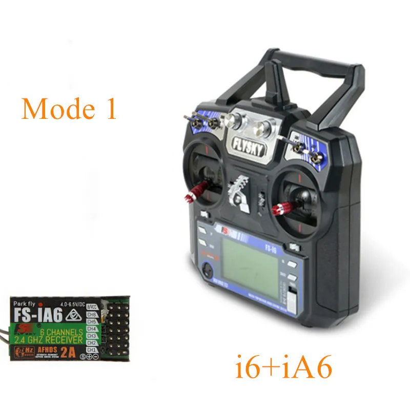 FLYSKY FS-i6 i6 2,4G 6CH передатчик AFHDS с iA6B X6B A8S R6B iA10B приемник Радиоконтроллер для RC FPV Дрон самолет - Цвет: Mode 1 i6 With iA6