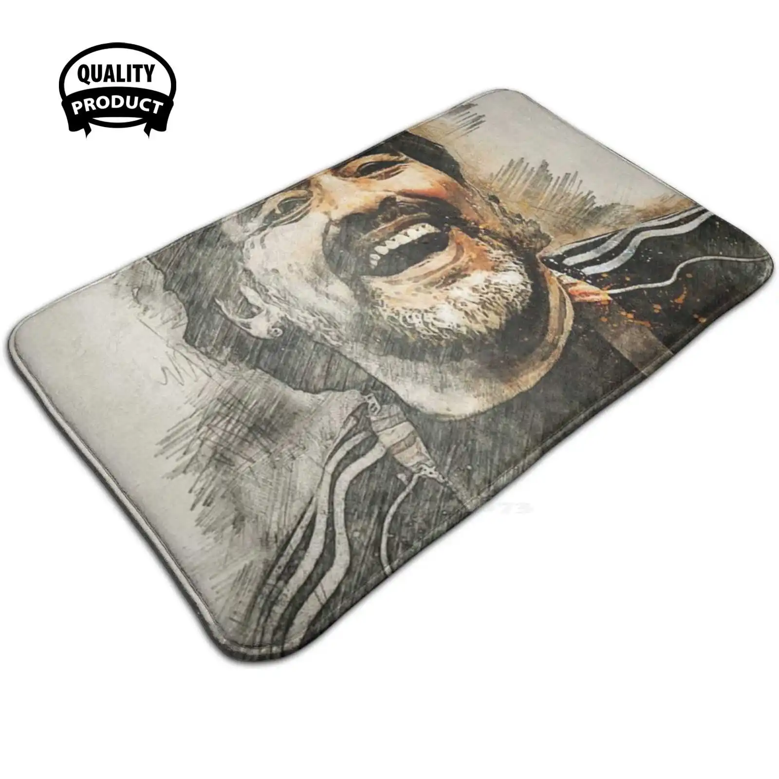 Maradona D10S Door Mat Foot Pad Home Rug Soccer Team Player Calcio Football Argentina Naples Napoli Top Manodios Pelè | Дом и сад