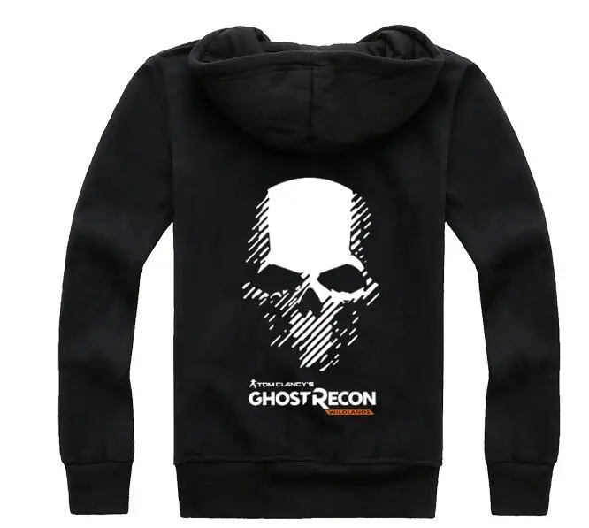 Высокое качество костюмы GHOST RECON новые игровые худи на молнии с капюшоном Мужские осенне-зимние пальто