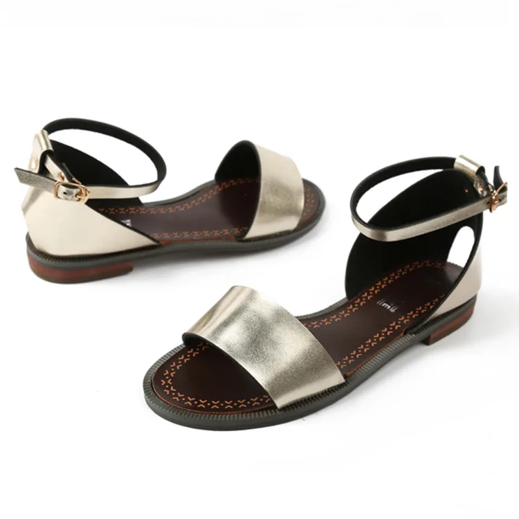 

2019 Women Sandals Classic Style Flat Heel Female Summer Shoes Solid Color All Match Lady Sandals Platform Sandals Flat Sandals