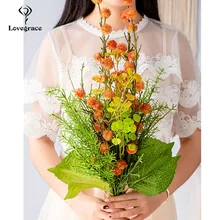 Букет невесты с искусственным цветком, букет невесты с искусственными цветами, зеленый букет невесты, свадебный букет с цветами