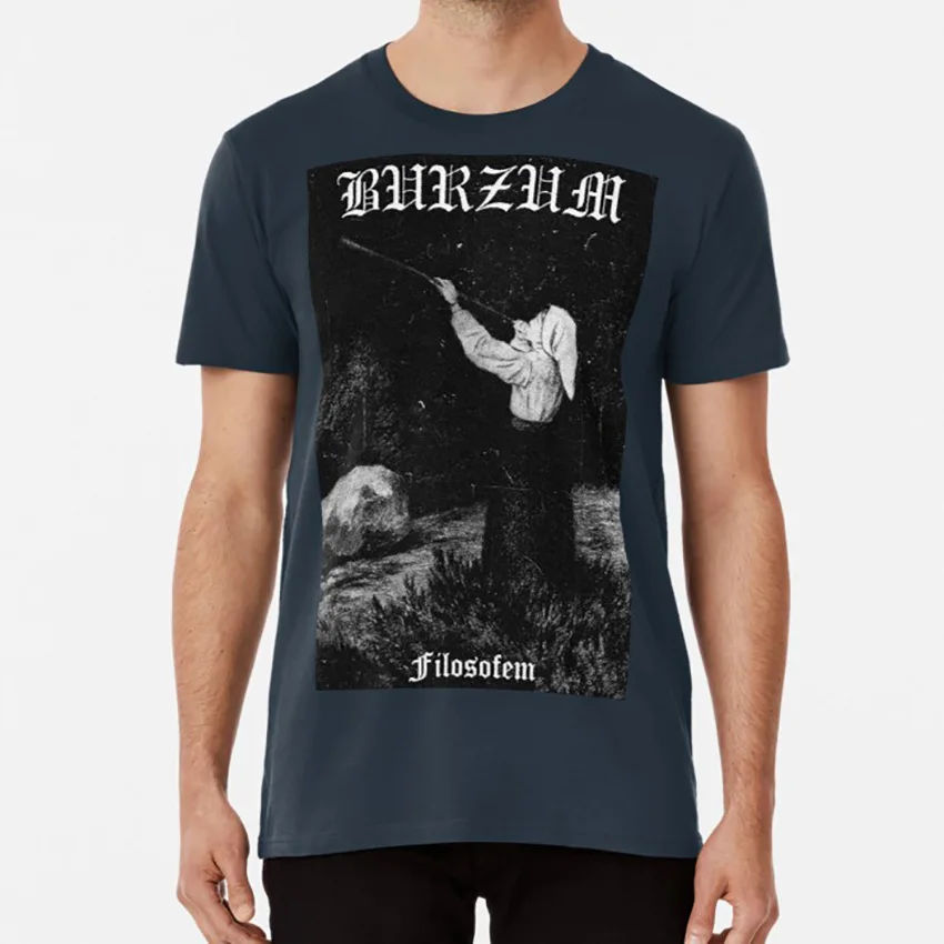 Burzum-Filosofem#1 футболка burzum Черный Металлический mayhem bathory Темный трон varg vikernes dead fenriz venom - Цвет: Тёмно-синий