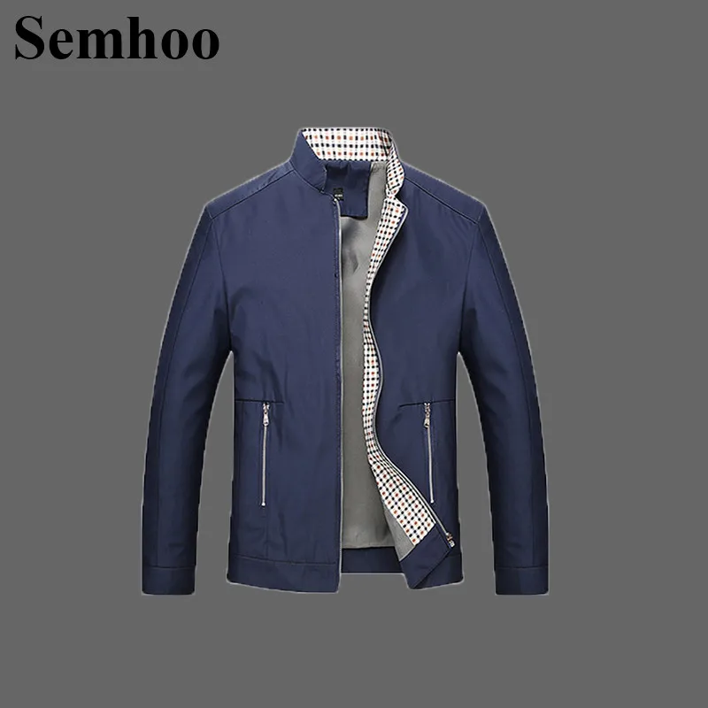 

Mens Jackets And Coats Autumn New Thin Stand Collar Business Casual Solid Color Simple Slim Jacket Men Plus Size Male Clothing
