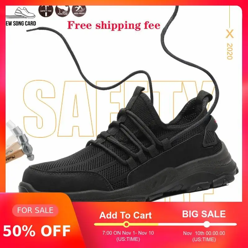 New song card Work Boots Construction Men's Outdoor Steel Toe Cap Shoes Men Puncture Proof High Quality Lightweight Safety Shoes New song card Work Boots Construction Men's Outdoor Steel Toe Cap Shoes Men Puncture Proof High Quality Lightweight Safety Shoes