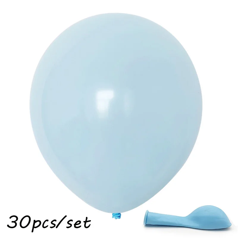 30pcs blue 30 шт утолщенные разноцветные шары Макарон 10 дюймов яркие шары для вечерние принадлежности для дня рождения свадьбы и украшения - Цвет: 30pcs blue
