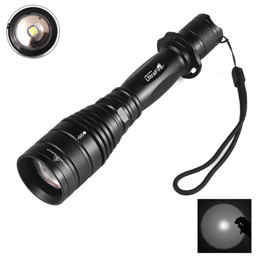 UltraFire UF-P55 XHP50 1800LM 5 Режим клип блики Телескопический Фокусировочный фонарик