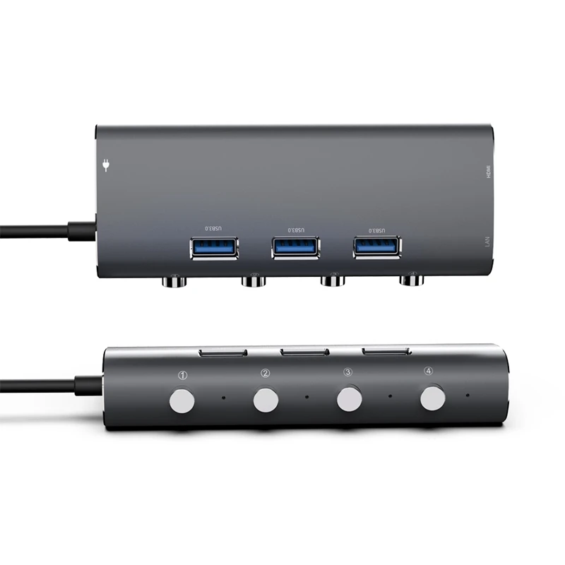 Тип-C док-станция для 6-в-1 конвертер Тип с разъемами типа C и Hdmi гигабитный сетевой карты