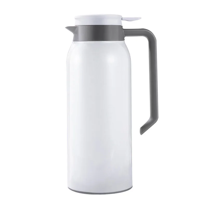 GOALONE 1.5L Tea Thermos Large Travel Bottle Stainless Steel Vacuum Insulated Thermal Carafe Water Dispenser with Heat Retention - Цвет: Белый