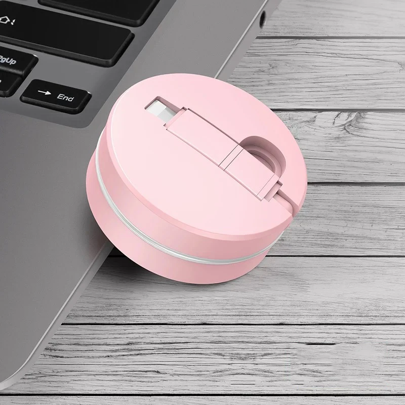 Cafele Micro USB кабель для samsung Xiaomi huawei выдвижной портативный Micro USB кабель Быстрая зарядка для Xiaomi USB Micro кабель - Цвет: Розовый