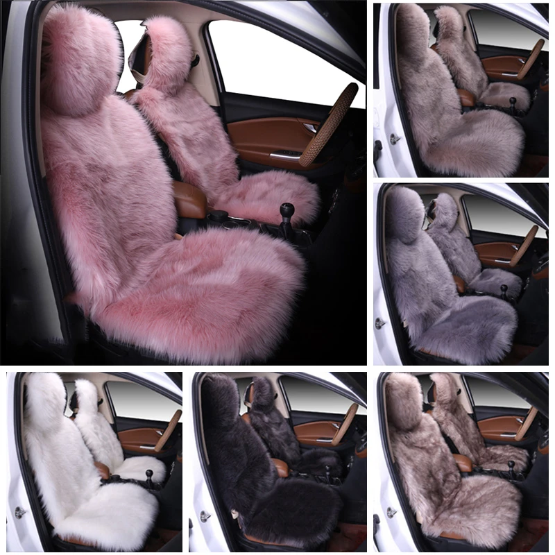 Car Seat Cover Winter Plush Fur Car Seat Protector Auto Seat Covers Car